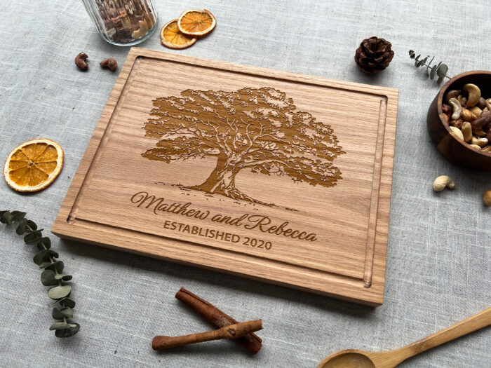 Personalized Tree Wedding Cutting Board - Gift | Custom Tree Engraved Cutting Board – Wedding Gift for Couples - Image 5