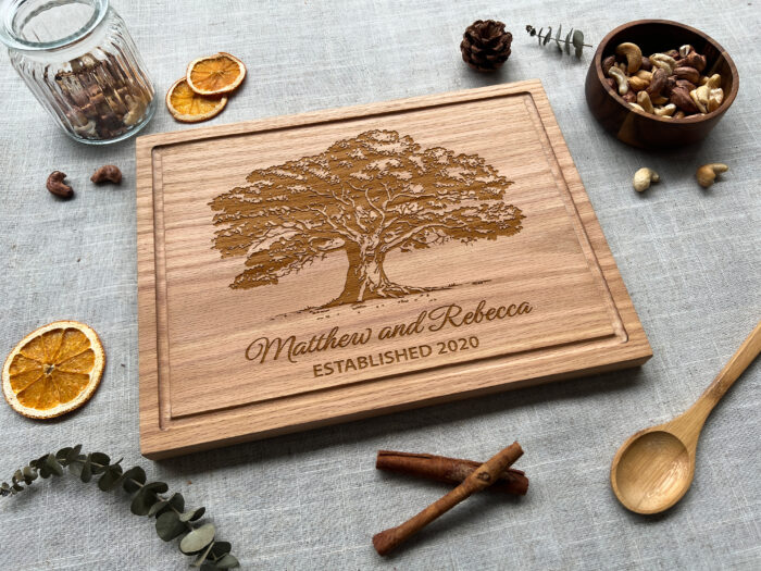 Personalized Tree Wedding Cutting Board - Gift | Custom Tree Engraved Cutting Board – Wedding Gift for Couples - Image 4