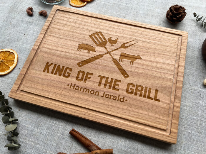 Personalized King of the Grill Cutting Board | King of the Grill Cutting Board | Custom Engraved BBQ Cutting Board - Image 8