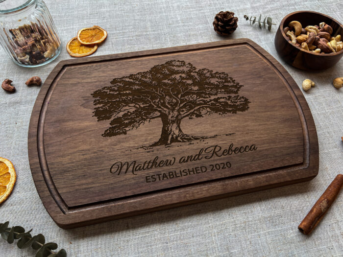 Personalized Tree Wedding Cutting Board - Gift | Custom Tree Engraved Cutting Board – Wedding Gift for Couples - Image 7