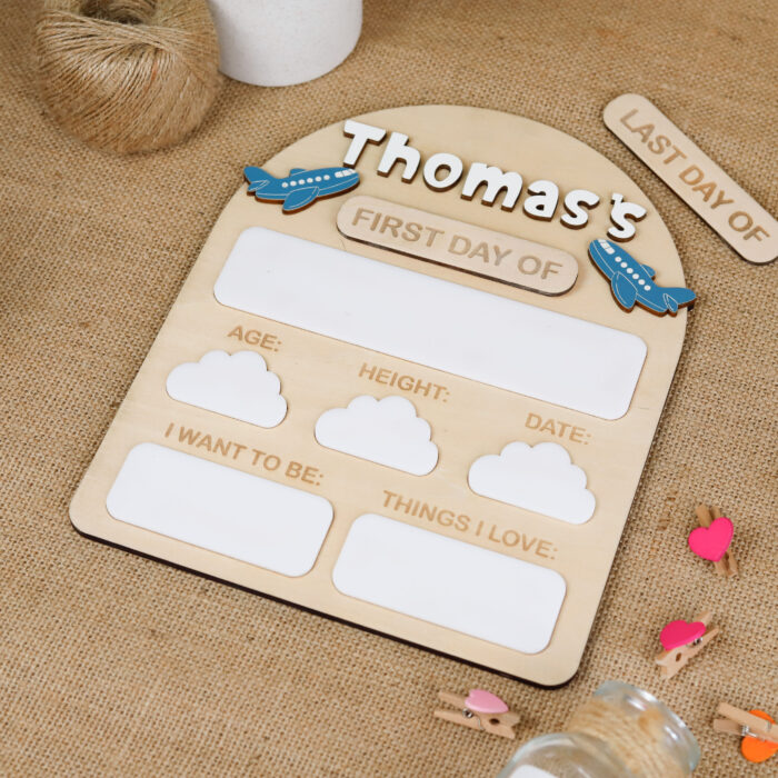Personalized School Photo Sign - First & Last Day | Custom Engraved School Sign for Back-to-School Photos - Image 6
