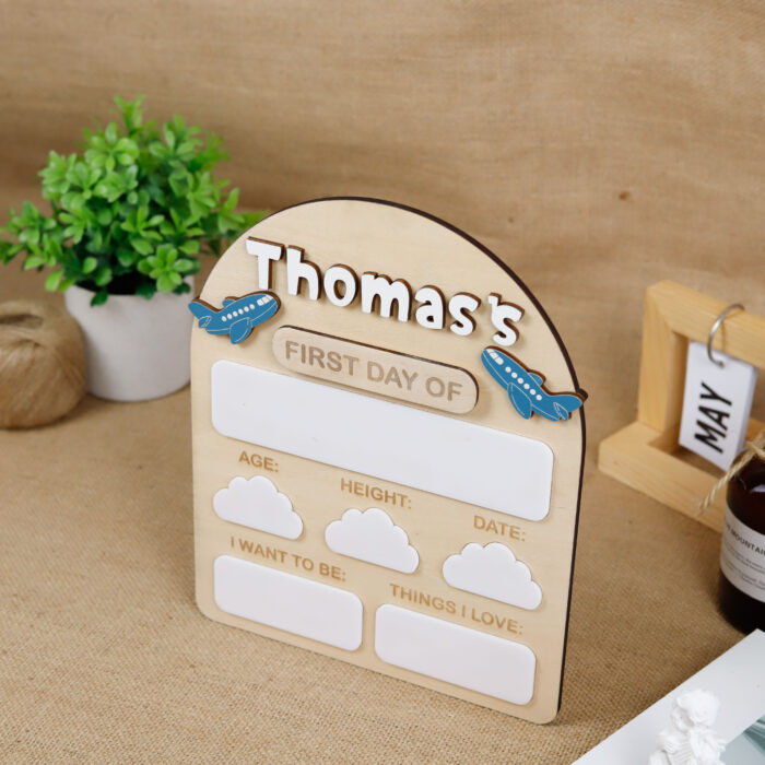 Personalized School Photo Sign - First & Last Day | Custom Engraved School Sign for Back-to-School Photos - Image 9