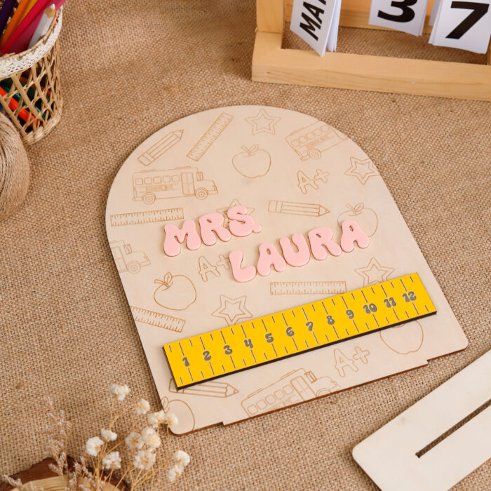 Personalized 3D Teacher Name Sign -Classroom Gift | Custom 3D Teacher Name Sign for Classroom Decor - Image 7