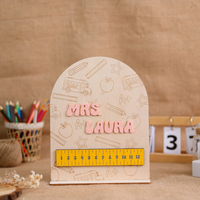 Personalized 3D Teacher Name Sign -Classroom Gift | Custom 3D Teacher Name Sign for Classroom Decor
