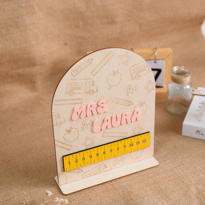 Personalized 3D Teacher Name Sign -Classroom Gift | Custom 3D Teacher Name Sign for Classroom Decor - Image 4