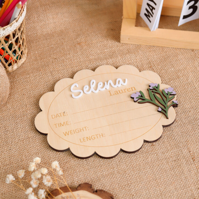 Custom Baby Name Sign – Add Floral Charm to Any Nursery! | Personalized Floral Name Sign – A Sweet Keepsake for New Parents! - Image 5