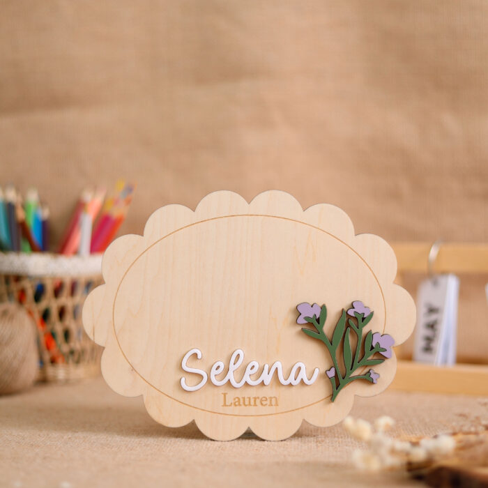 Custom Baby Name Sign – Add Floral Charm to Any Nursery! | Personalized Floral Name Sign – A Sweet Keepsake for New Parents! - Image 8