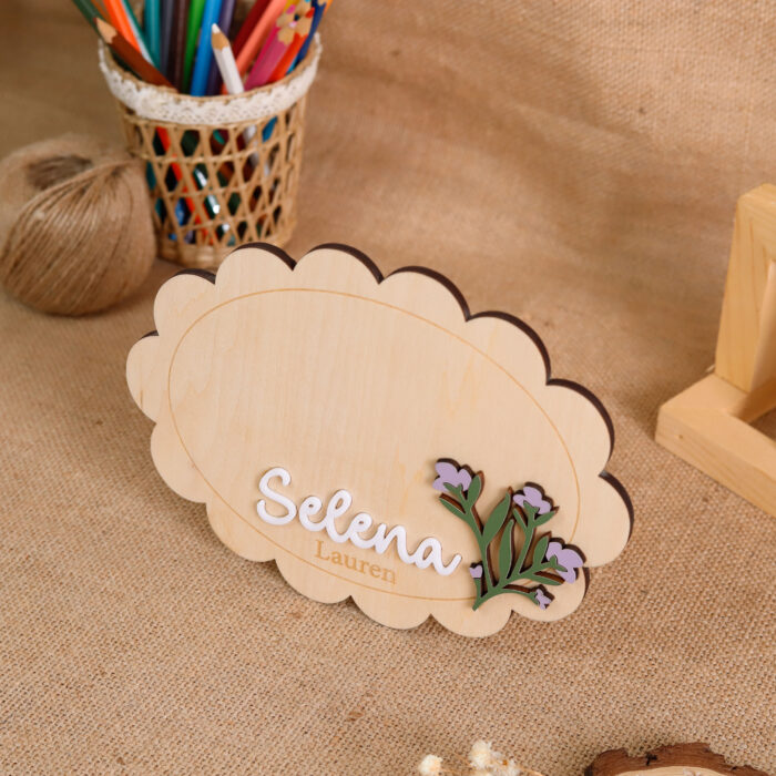 Custom Baby Name Sign – Add Floral Charm to Any Nursery! | Personalized Floral Name Sign – A Sweet Keepsake for New Parents! - Image 7