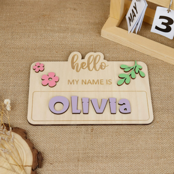 Personalized Hello Baby Sign – The Cutest Keepsake Ever! | Hello Baby! Custom Name Signs for Sweet Birth Announcements - Image 8