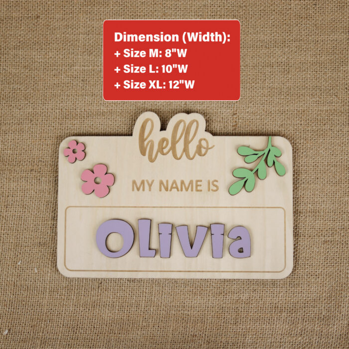 Personalized Hello Baby Sign – The Cutest Keepsake Ever! | Hello Baby! Custom Name Signs for Sweet Birth Announcements - Image 2