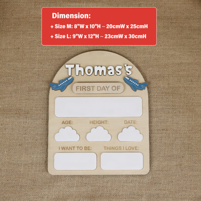 Personalized School Photo Sign - First & Last Day | Custom Engraved School Sign for Back-to-School Photos - Image 3