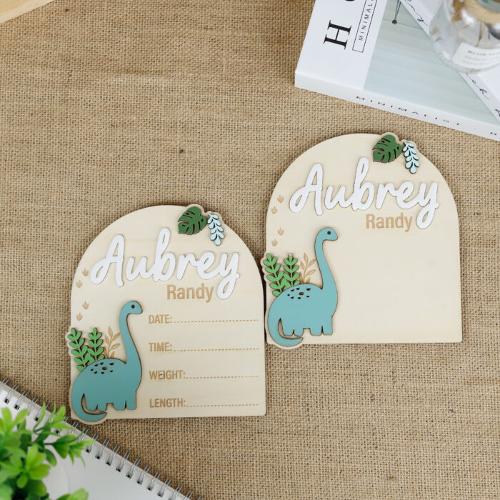 Custom Dinosaur Name Sign - Nursery Gift | Personalized Dinosaur Wall Sign for Nurseries - Image 6