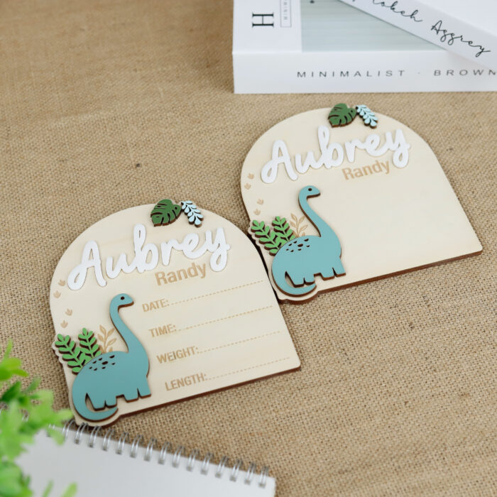 Custom Dinosaur Name Sign - Nursery Gift | Personalized Dinosaur Wall Sign for Nurseries - Image 7