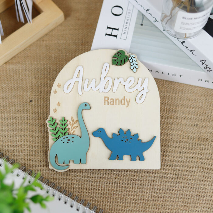 Custom Dinosaur Name Sign - Nursery Gift | Personalized Dinosaur Wall Sign for Nurseries - Image 8