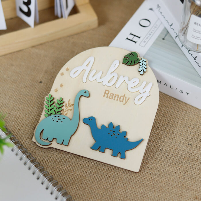 Custom Dinosaur Name Sign - Nursery Gift | Personalized Dinosaur Wall Sign for Nurseries - Image 9