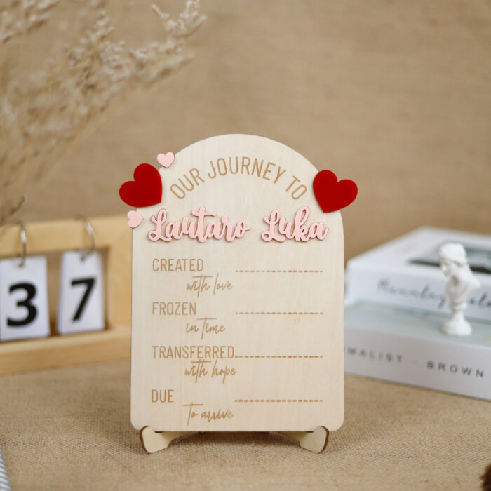 Custom IVF Story Sign - Fertility Gift | Custom Fertility Milestone Sign – A Gift from the Heart
