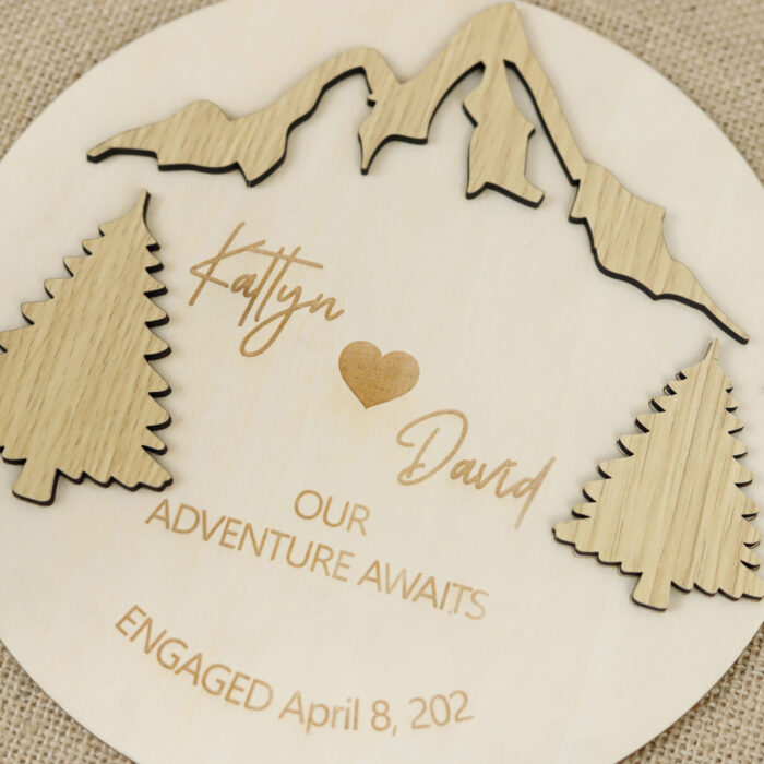 Custom Engagement Gift Board - Couple Gift | Personalized Engagement Gift – Wood Board - Image 8