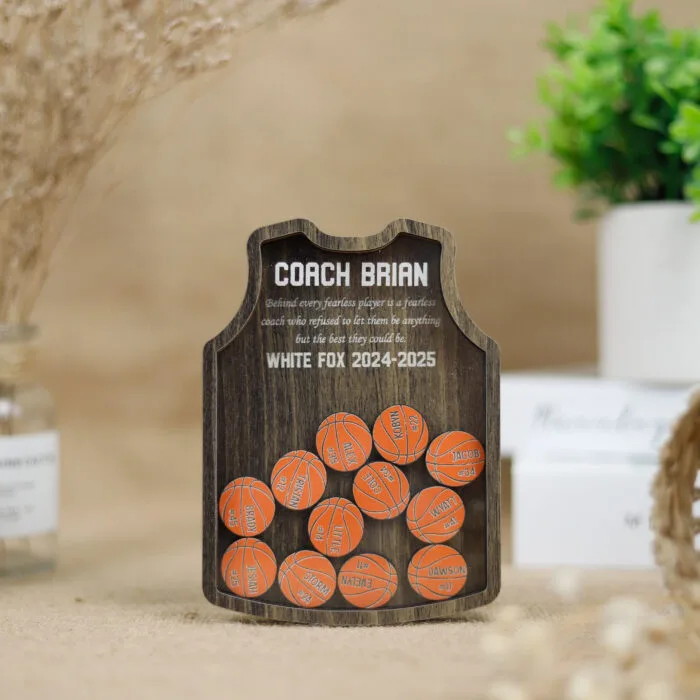 Personalized Basketball Coach Gift - Appreciation Gift | Custom Engraved Keepsake for Appreciation