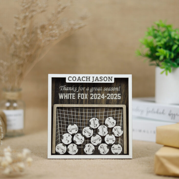 Personalized Soccer Shaker Fridge Magnet | Personalized Soccer Magnet Gift for Players and Coaches