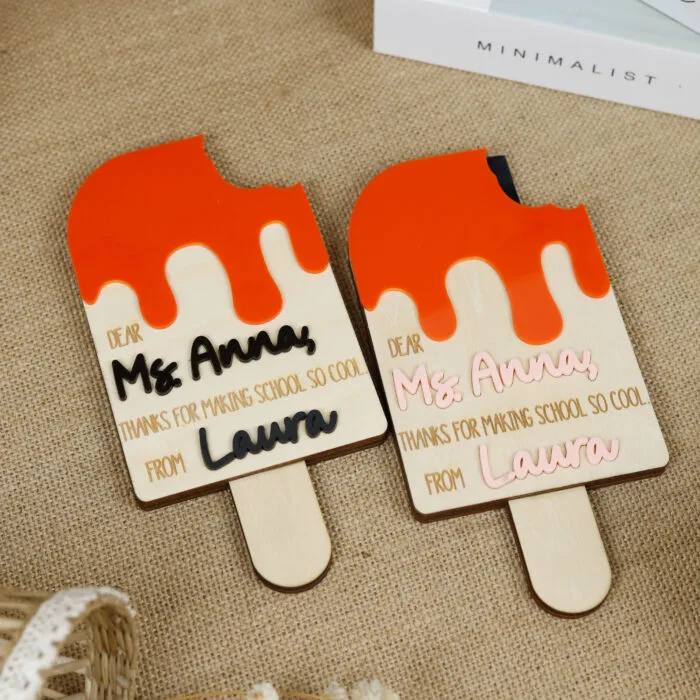 Personalized Teacher Gift Card Holder | Custom Engraved Teacher Gift Card Holder for Appreciation