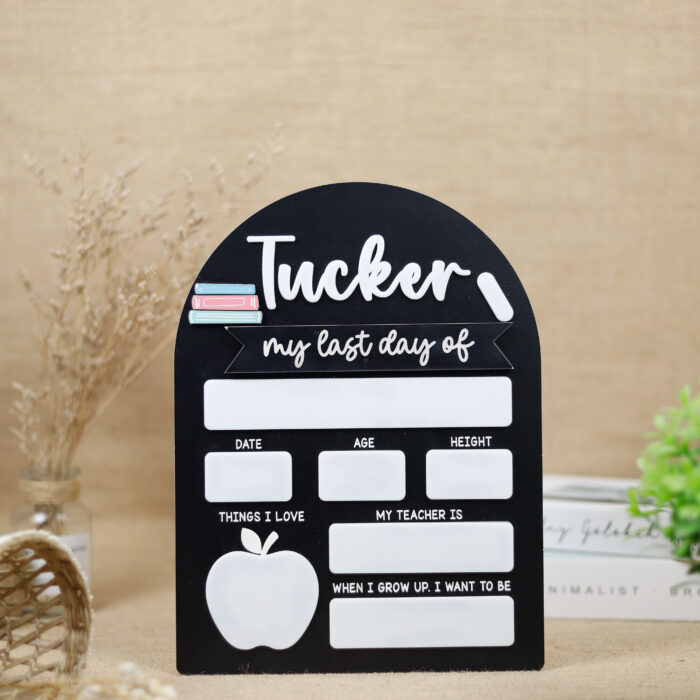 Personalized Back to School Photo Props | Custom Back to School Photo Props for First Day Memories