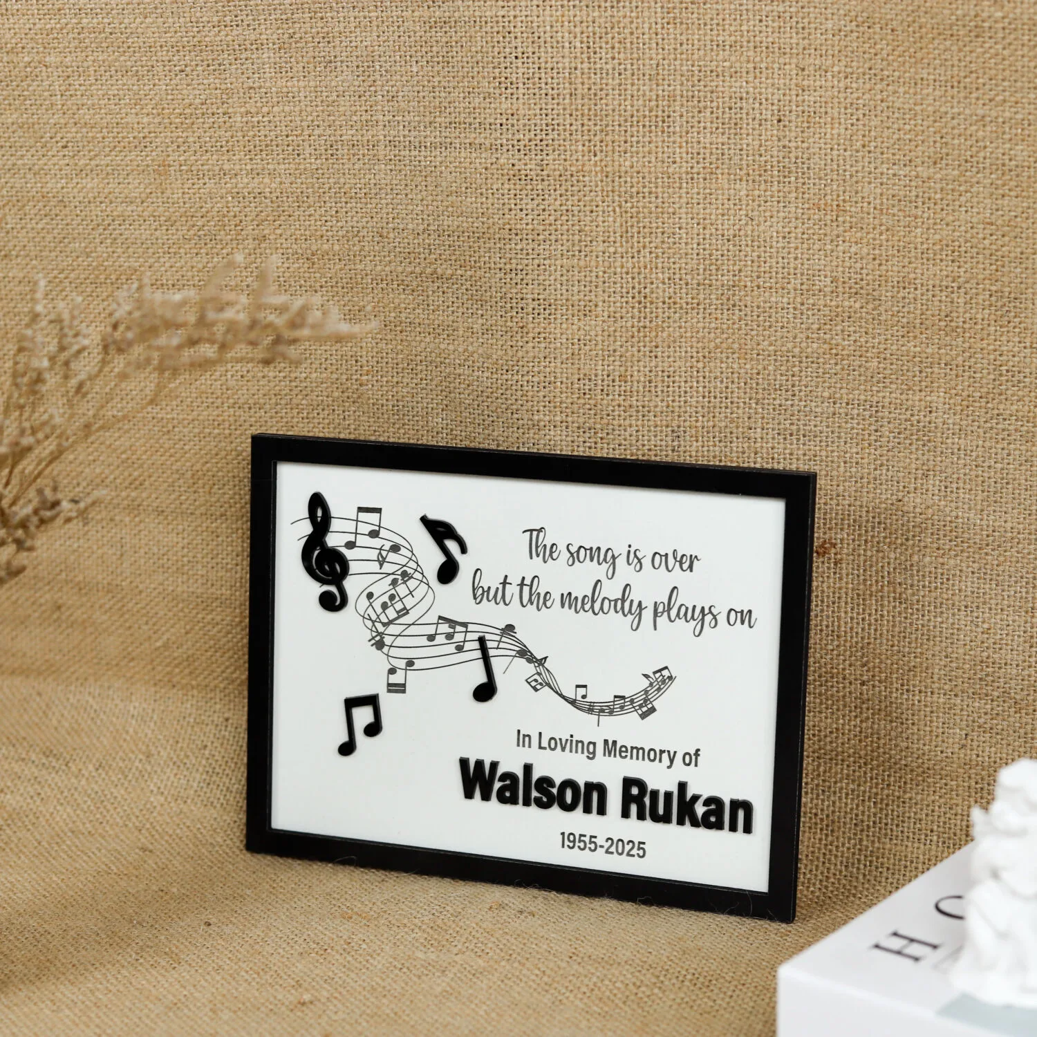 Personalized Memorial Music Sign | Custom Music Memorial Wood Sign | Engraved Music Note Memorial Plaque - Image 6