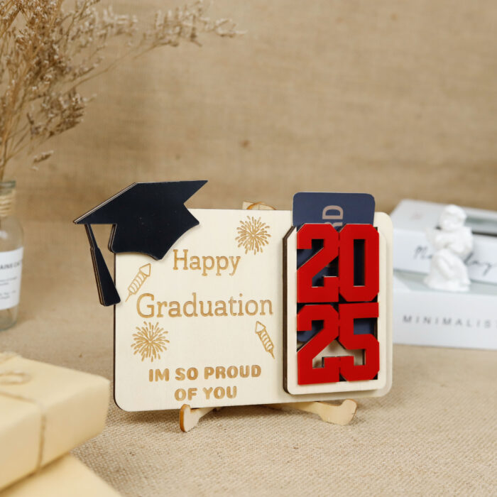 Custom Graduation Gift Holder - Grad Gift | Engraved Graduation Card Holder for Grads - Image 4