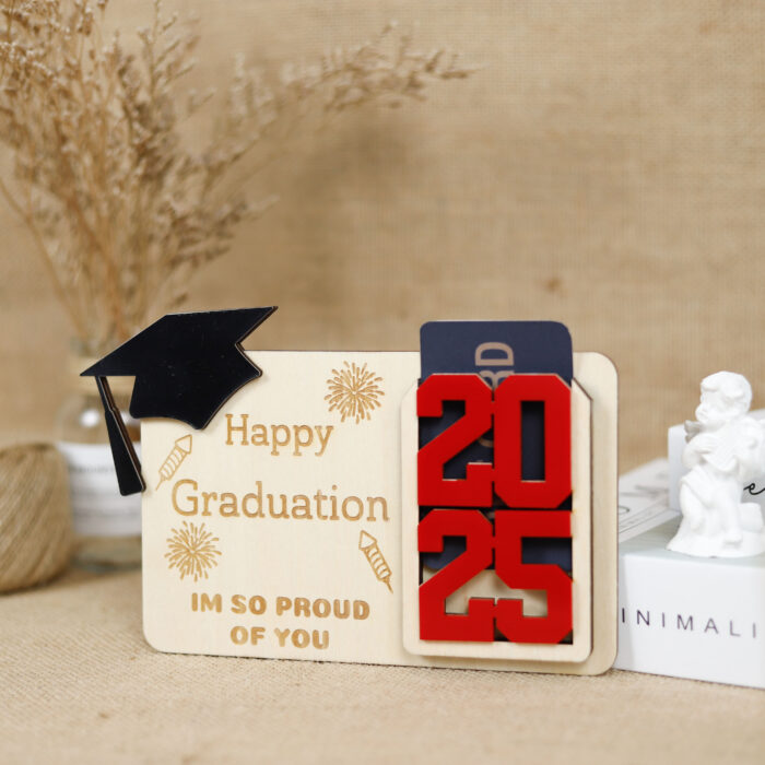 Custom Graduation Gift Holder - Grad Gift | Engraved Graduation Card Holder for Grads - Image 6