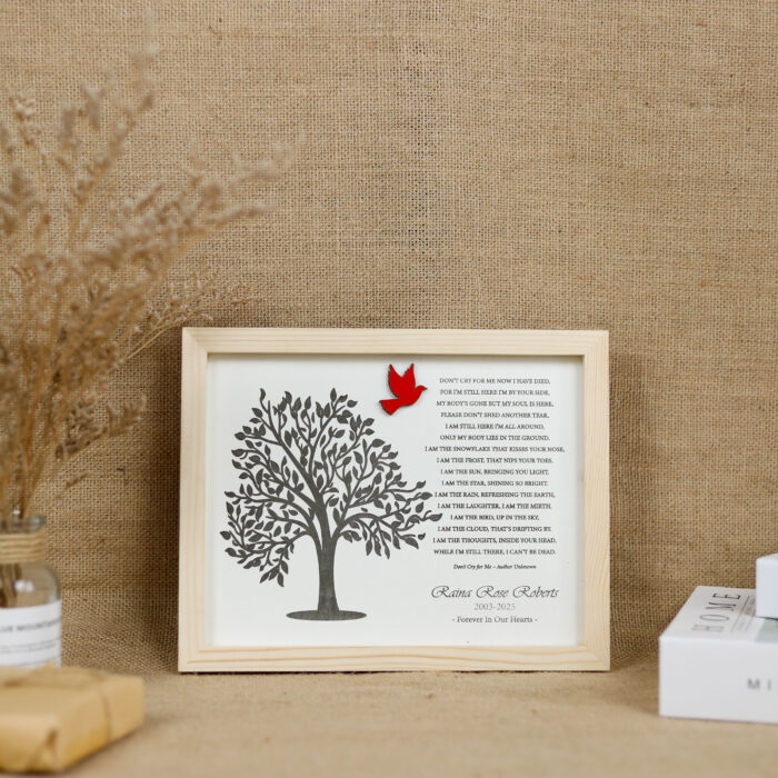 Custom Memorial Tree Sign - Sympathy Gift | Personalized Remembrance Tree – A Gentle Tribute That Lasts - Image 4