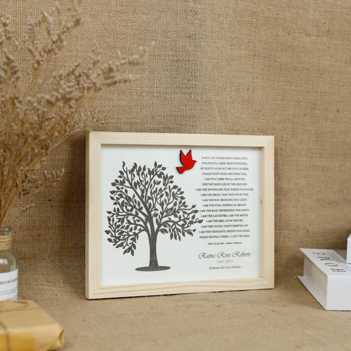 Custom Memorial Tree Sign - Sympathy Gift | Personalized Remembrance Tree – A Gentle Tribute That Lasts - Image 5