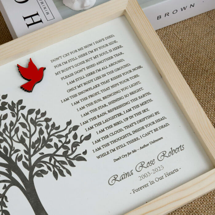 Custom Memorial Tree Sign - Sympathy Gift | Personalized Remembrance Tree – A Gentle Tribute That Lasts - Image 9
