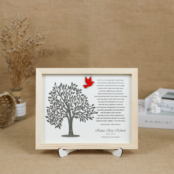 Custom Memorial Tree Sign - Sympathy Gift | Personalized Remembrance Tree – A Gentle Tribute That Lasts