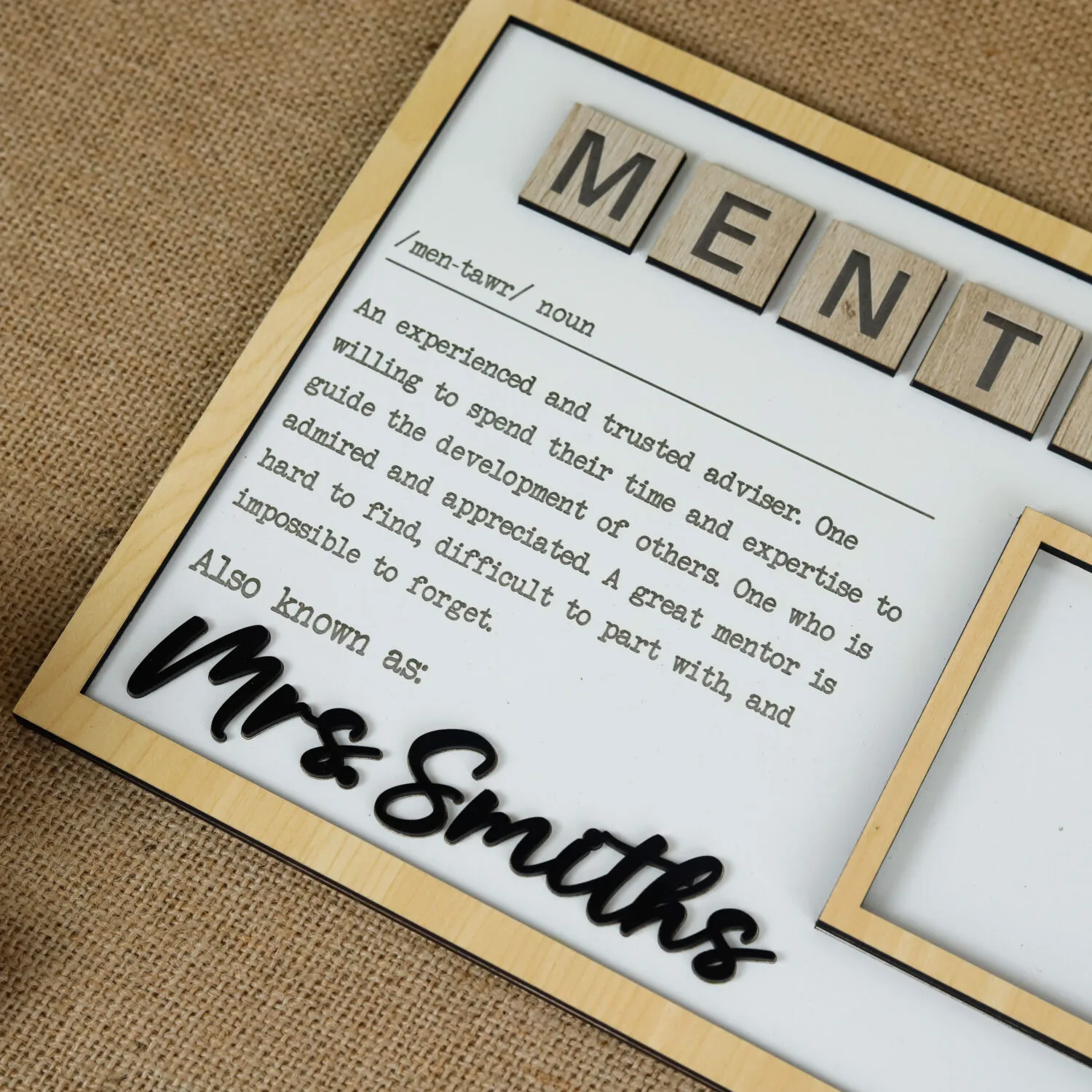 Personalized Mentor Photo Frame - Appreciation Gift | - Image 7