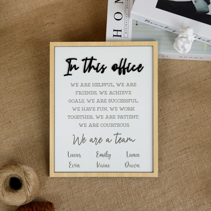 Personalized Team Sign – A Thoughtful Gift for Workplace Leaders! | Custom Office Wood Sign – Boost Team Spirit in Style! - Image 5