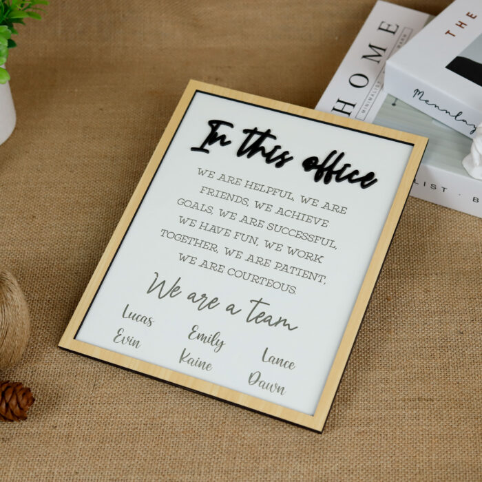 Personalized Team Sign – A Thoughtful Gift for Workplace Leaders! | Custom Office Wood Sign – Boost Team Spirit in Style! - Image 6