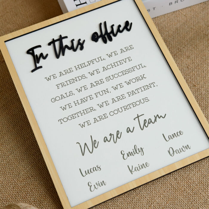 Personalized Team Sign – A Thoughtful Gift for Workplace Leaders! | Custom Office Wood Sign – Boost Team Spirit in Style! - Image 7