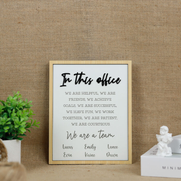 Personalized Team Sign – A Thoughtful Gift for Workplace Leaders! | Custom Office Wood Sign – Boost Team Spirit in Style! - Image 9