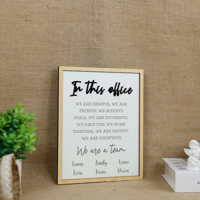 Personalized Team Sign – A Thoughtful Gift for Workplace Leaders! | Custom Office Wood Sign – Boost Team Spirit in Style! - Image 8