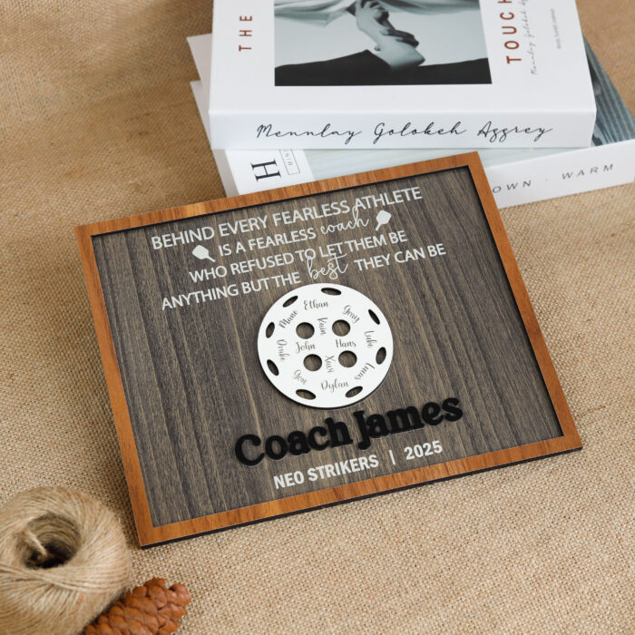 Custom Pickleball Coach Gift | Personalized Pickleball Coach Plaque | Engraved Pickleball Coach Sign - Image 7