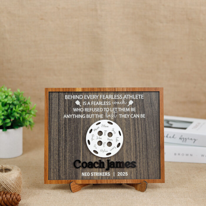 Custom Pickleball Coach Gift | Personalized Pickleball Coach Plaque | Engraved Pickleball Coach Sign