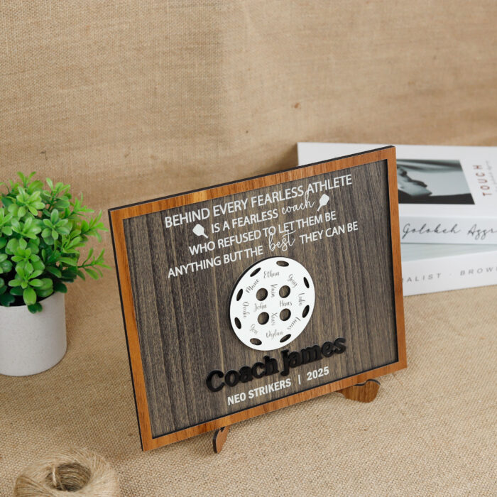 Custom Pickleball Coach Gift | Personalized Pickleball Coach Plaque | Engraved Pickleball Coach Sign - Image 4