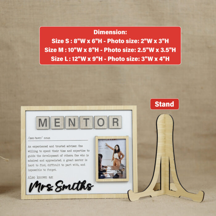 Personalized Mentor Photo Frame - Appreciation Gift | - Image 2