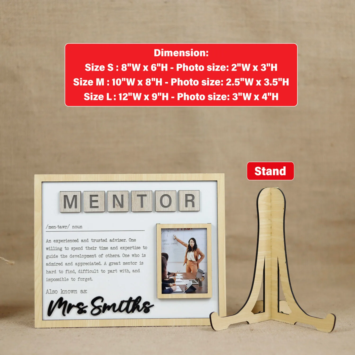 Personalized Mentor Photo Frame - Appreciation Gift | - Image 2