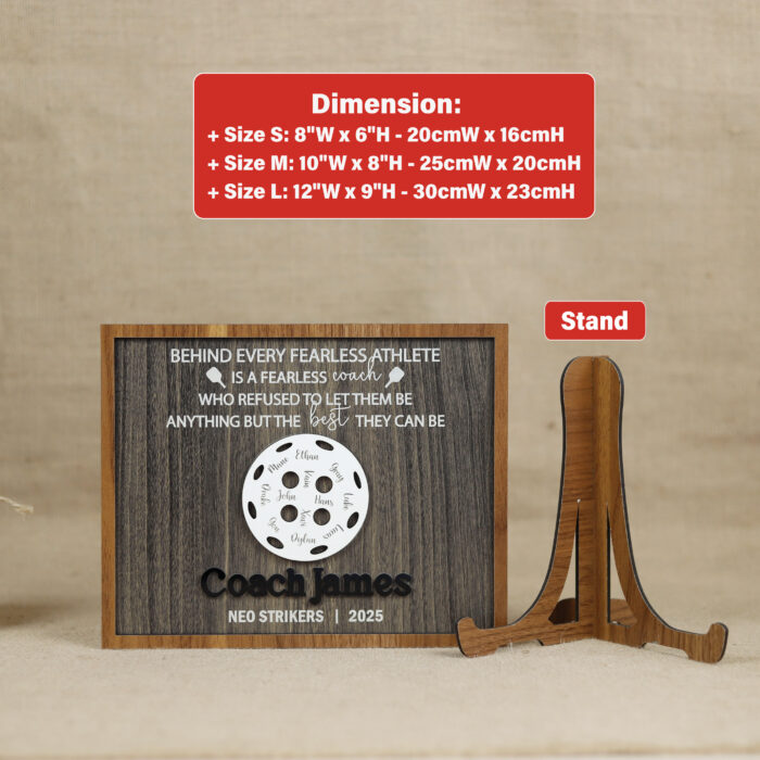 Custom Pickleball Coach Gift | Personalized Pickleball Coach Plaque | Engraved Pickleball Coach Sign - Image 2