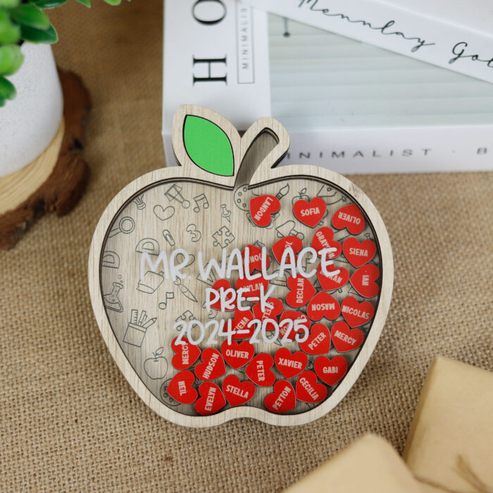 Teacher Apple Magnet 2025 | Personalized Teacher Magnet | End of Year Teacher Gift 2025 - Image 3