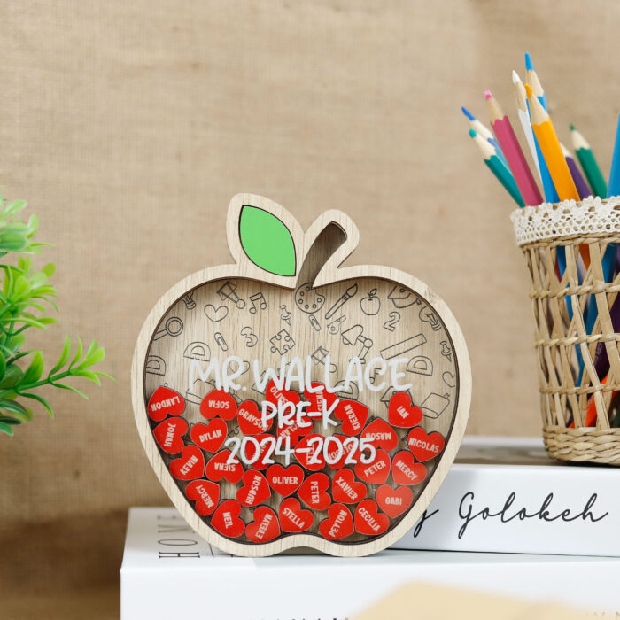 Teacher Apple Magnet 2025 | Personalized Teacher Magnet | End of Year Teacher Gift 2025