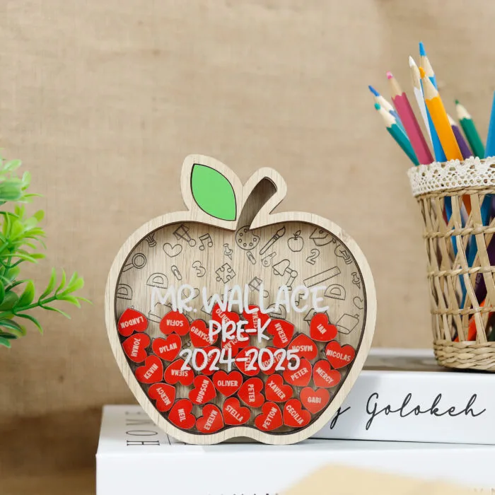 Teacher Apple Magnet 2025 | Personalized Teacher Magnet | End of Year Teacher Gift 2025