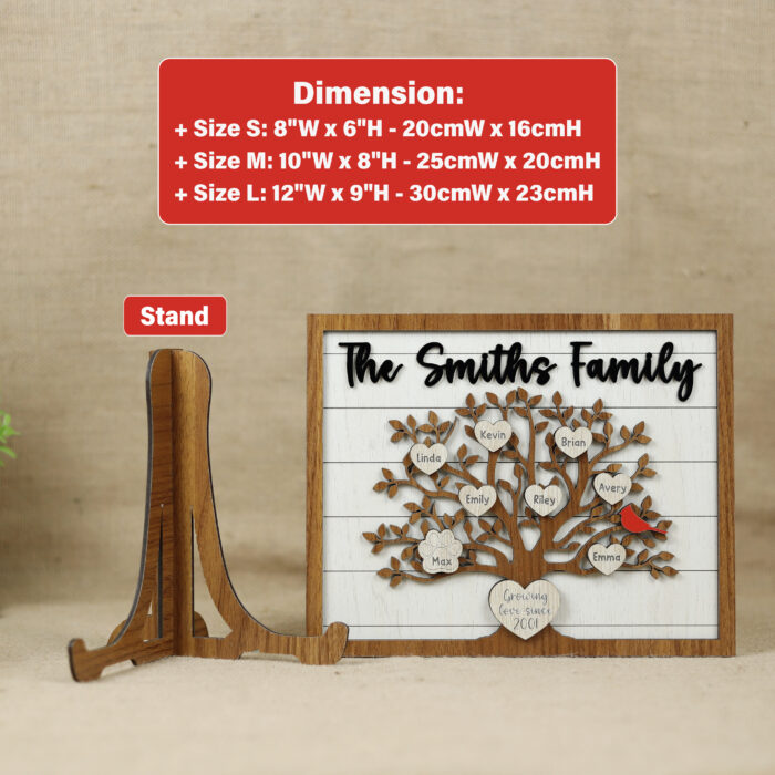 Custom Family Tree Sign - Family Gift | Personalized Family Tree Sign for Home - Image 2