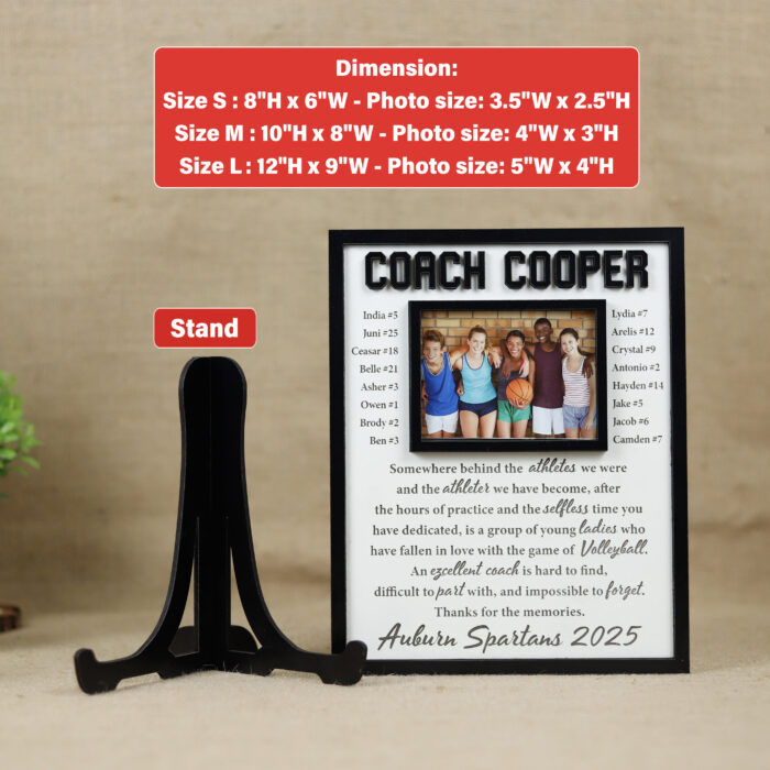 Personalized Wood Sign Keepsake | Custom Coach Wood Plaque | Personalized Volleyball Coach Sign - Image 2