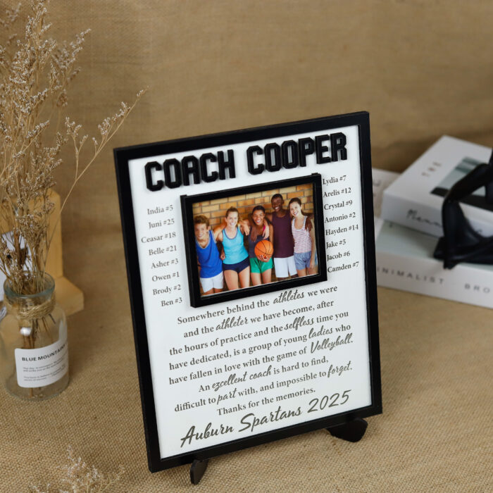 Personalized Wood Sign Keepsake | Custom Coach Wood Plaque | Personalized Volleyball Coach Sign - Image 6